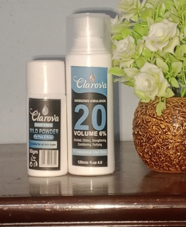 Clarova Professional Skin Polish (120ml) with 60g Developer – Instant Glow & Whitening Formula