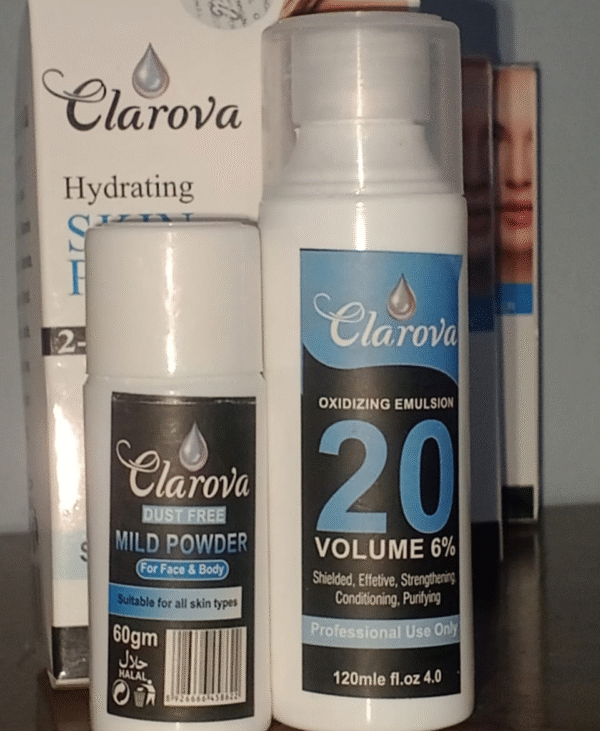 Clarova Professional Skin Polish (120ml) with 60g Developer – Instant Glow & Whitening Formula - Image 7